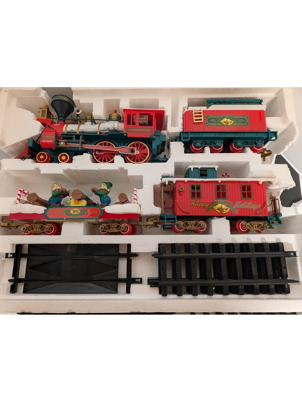 2003 New Bright Winter Belle Train Set #181 FOR PARTS/REPAIR Cars & Loco Work.
